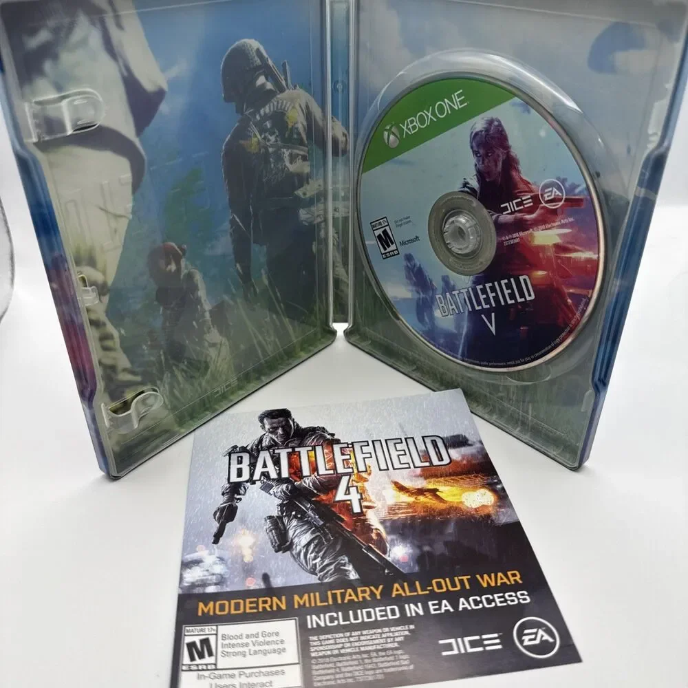 Battlefield V Steelbook Collector Case - W/ Game - Tested & Works!